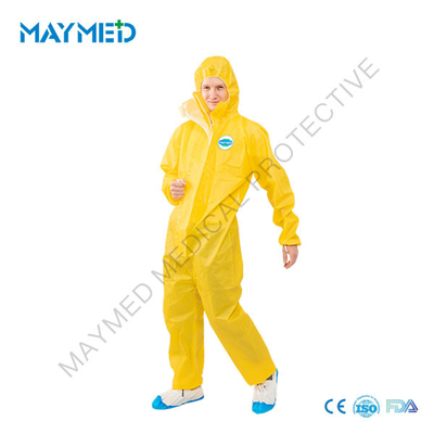 82gsm Yellow Type 3 Disposable Medical Coveralls S-5XL Chemical protective clothing garments