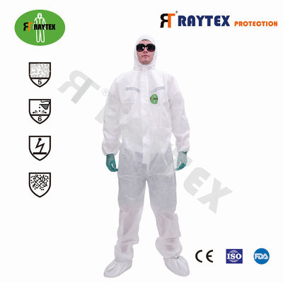 Type 5/6 Disposable Microporous Medical Coverall with SMS Back Design breathable confortable soft