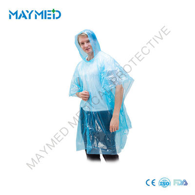 Disposable Waterproof Plastic PE Visitor Coat Poncho Raincoat