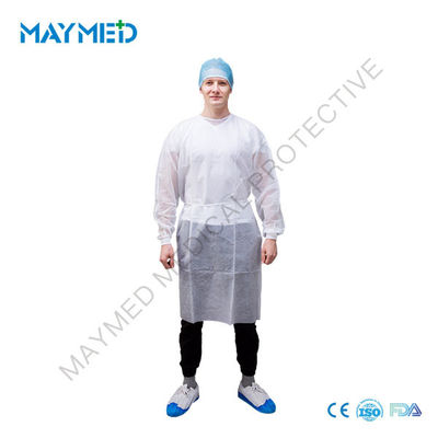 Long Sleeve Protective PP Nonwoven Disposable Isolation Gowns