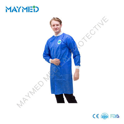Knitted Cuffs SMS Protective Breathable confortable soft Disposable Lab Coats