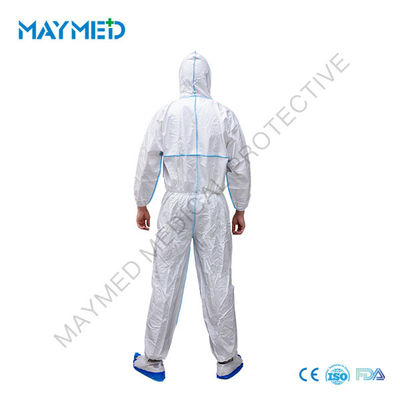 Anti Static Disposable Microporous Garments Biological With Hood Type 4/5/6 EN14126