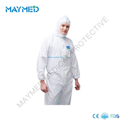 Anti Static Disposable Microporous Garments Biological With Hood Type 4/5/6 EN14126