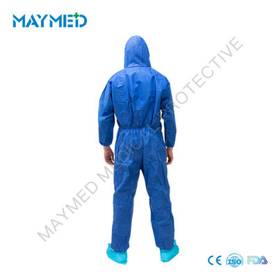 EN14116 Type 5 6 SMS Disposable Protective Coveralls Flame Resistant
