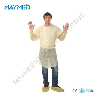 AAMI PB70 Level 3 Blue Nonwoven CPE Open Back Disposable Surgical Gowns with thumb loop ISO13485