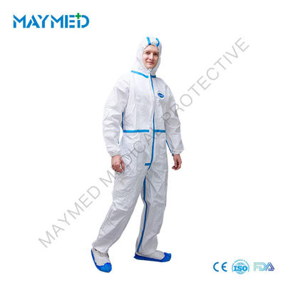 Unisex Full Body Protection Nonwoven Disposable Safety Coveralls