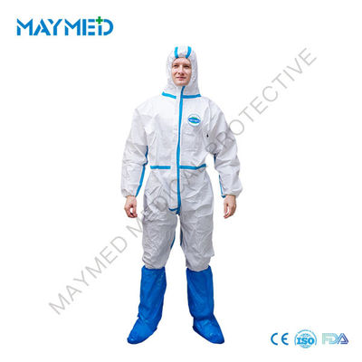 Unisex Full Body Protection Nonwoven Disposable Safety Coveralls
