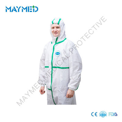 Type 4 5 6 Chemical Resistant Disposable Protective Coveralls 65gsm